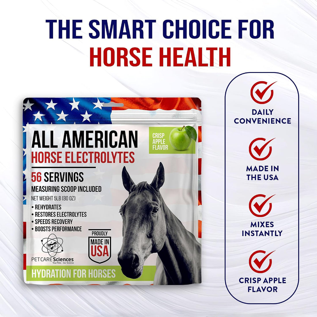 Horse Electrolytes Powder, Tasty Equine Hydration, Just Add to Water