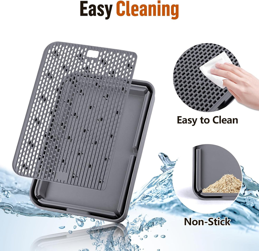 Cat Litter Box Step, Large Cat Litter Ramp with Filter Function