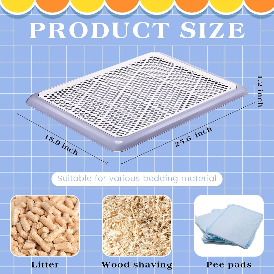 Mifoci Dog Training Pad Holder with Mesh Tray Non-Slip Leak Proof