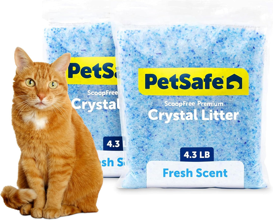 PetSafe ScoopFree Premium Crystal Cat Litter - Outperforms Clay Litter