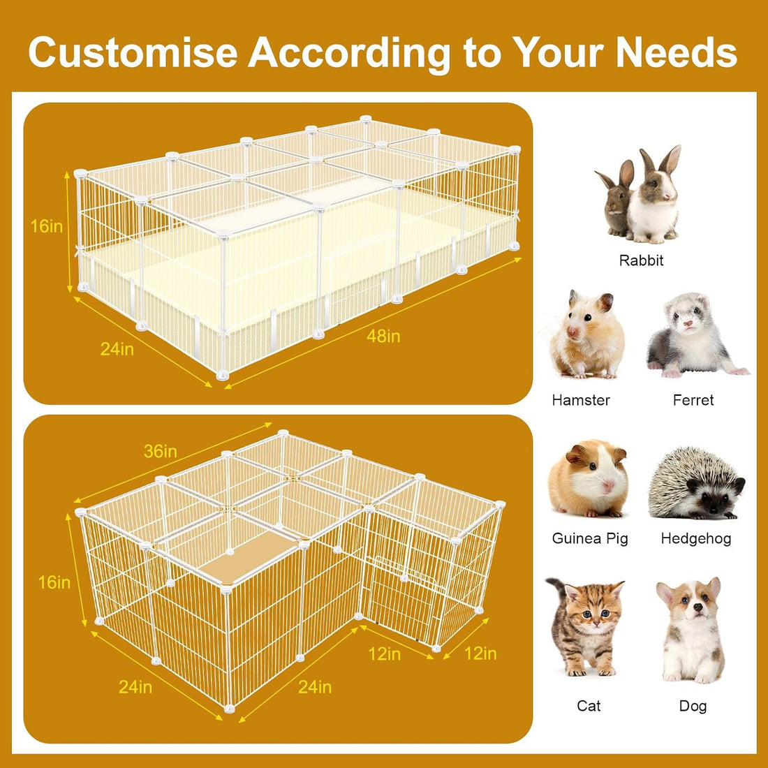 VISCOO 20 Panels Guinea Pig Cages