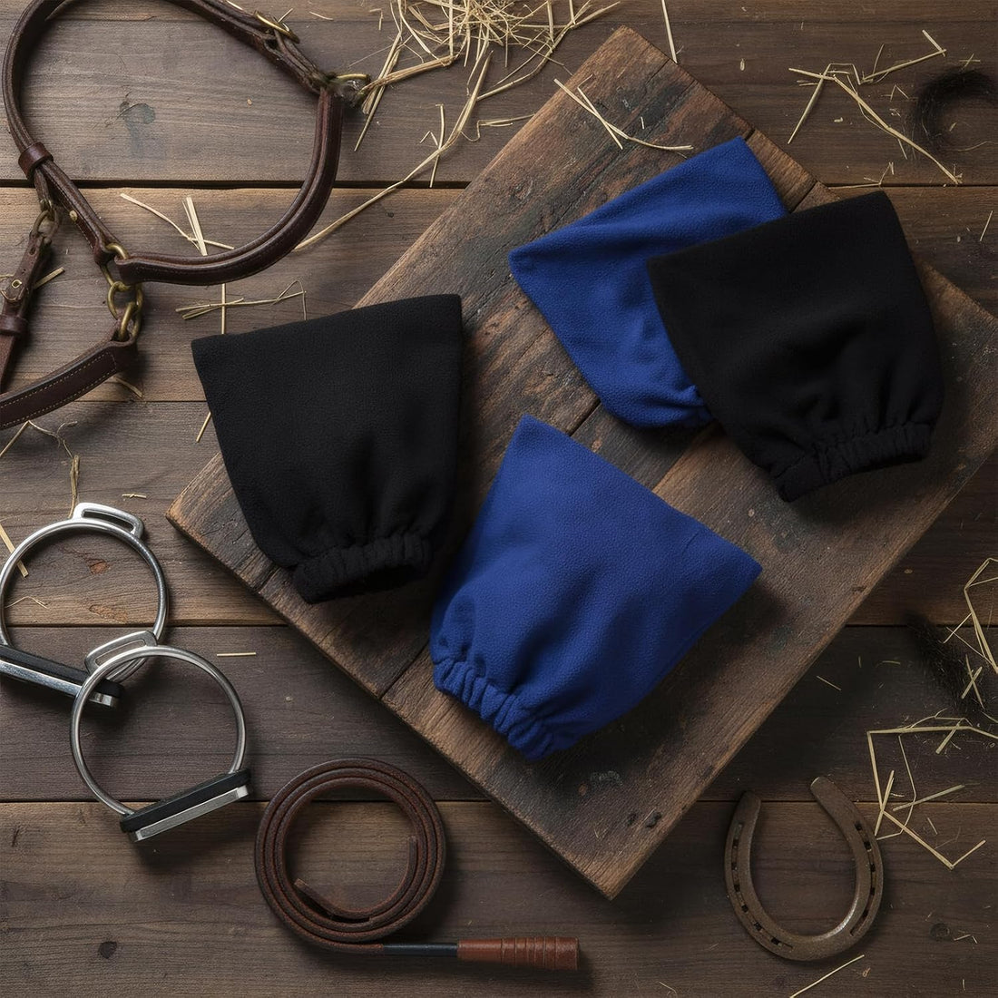 4 Pcs Stirrup Covers for English Saddle, Horse Tack Storage