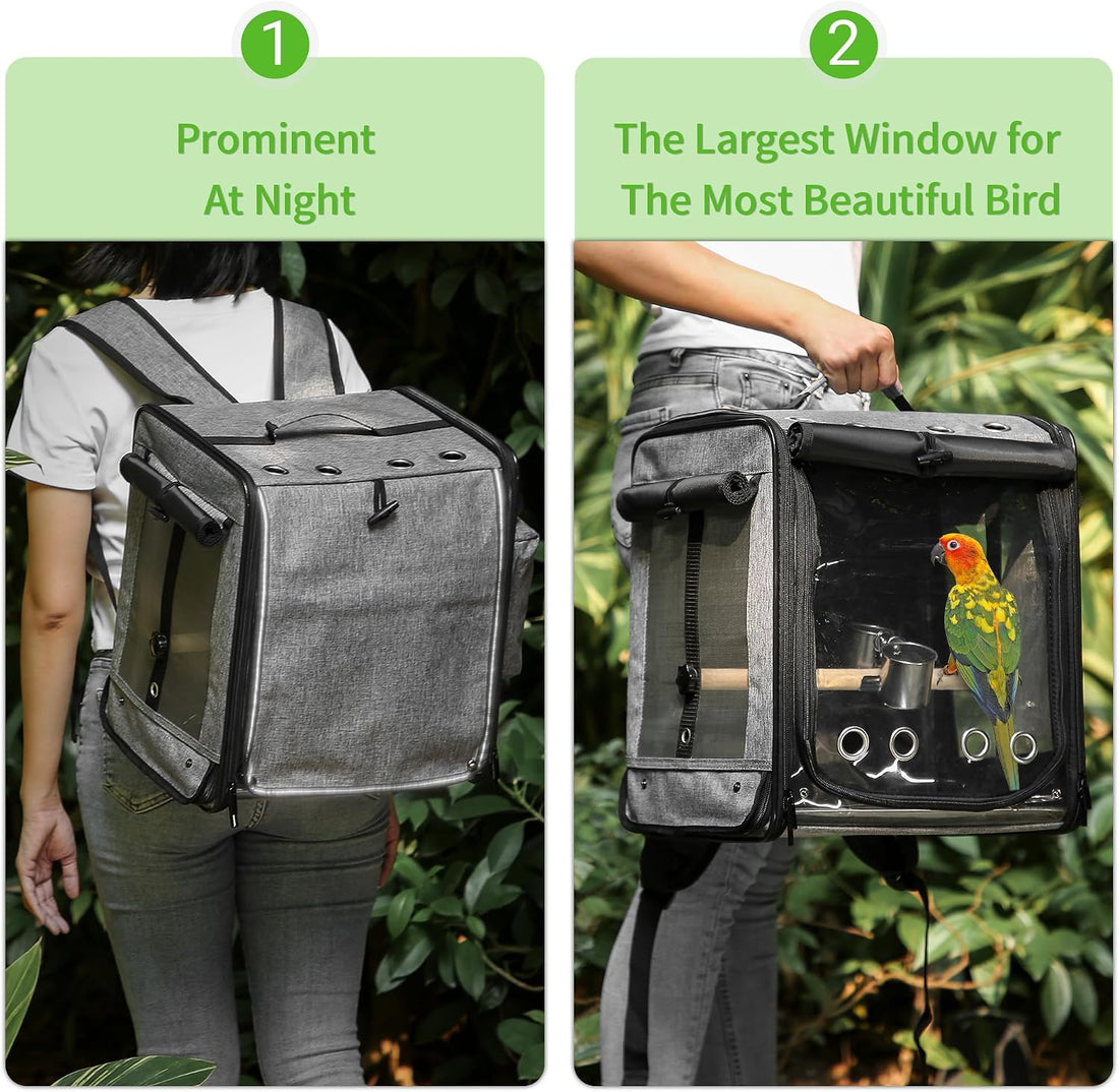 Sanmoncare Bird Carrier for Car Travel with Seat Belt