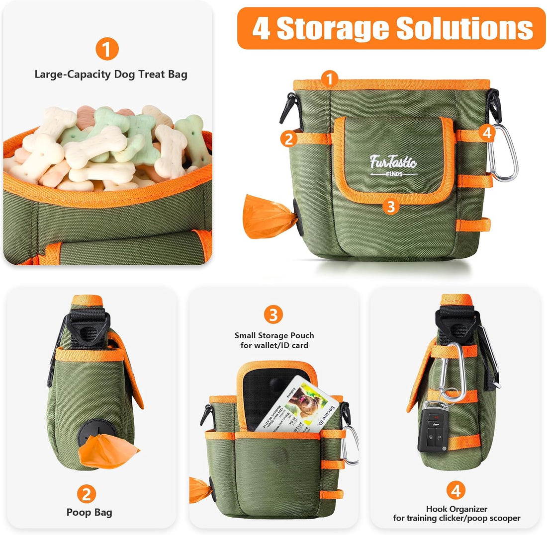 FurtasticFinds Dog Treat Pouch with Quick-Release Magnetic Closure