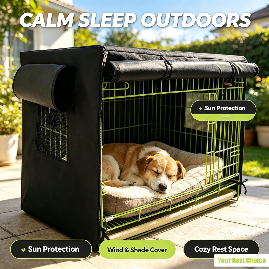 Dog Crate Cover Thickened Waterproof Breathable for 24 Inch Cage