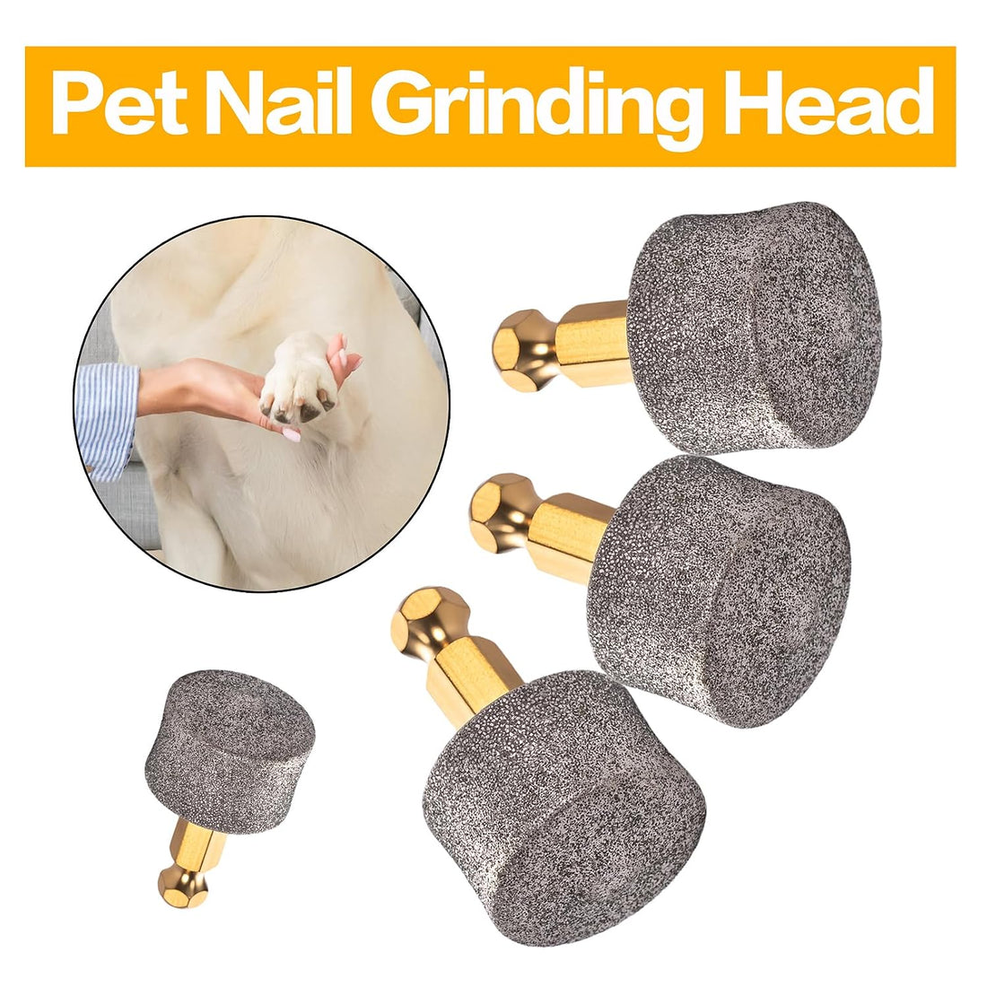10-Pack Dog Nail Grinder Heads: Diamond Tip Replacement