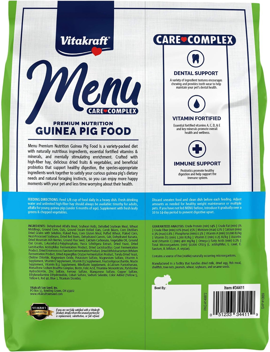 Vitakraft Menu Guinea Pig Food 5 lb.