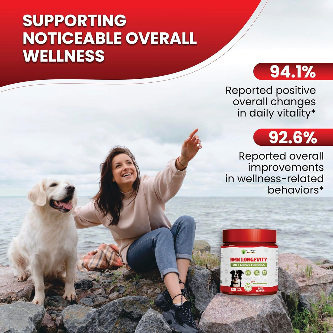 NMN Longevity Soft Chews for Dogs – Beef Flavored
