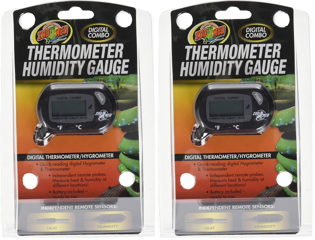 Zoo Med Labs Digital Thermometer Humidity Gauge, Single