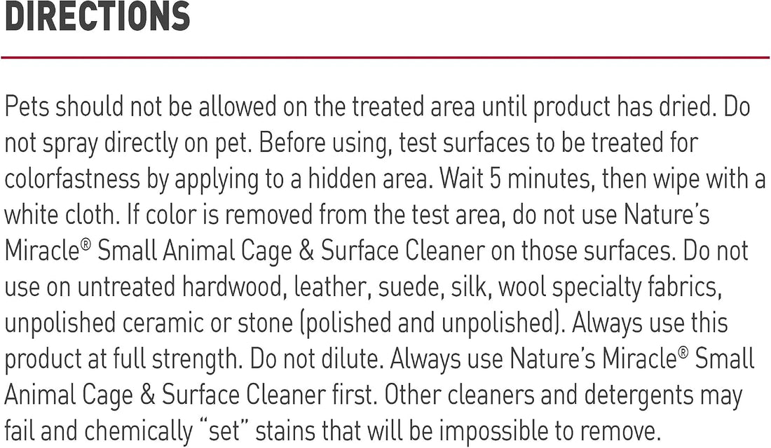 Nature's Miracle Small Animal Cage & Surface Cleaner, 24 oz