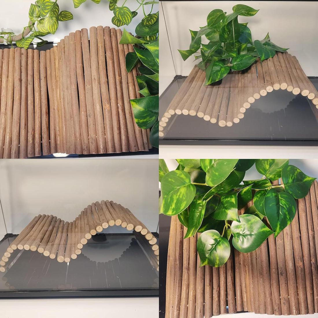 Reptile Hide Bearded Dragon Tank Accessories Large Climbing Wooden