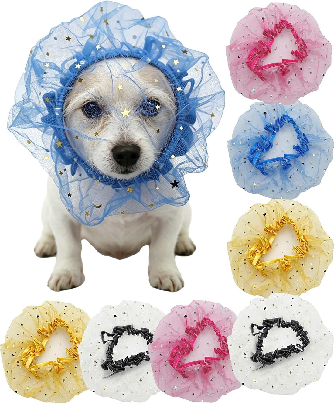 8 Pack Dog Anti-Lick Hood,Breathable Mesh Design with Adjustable