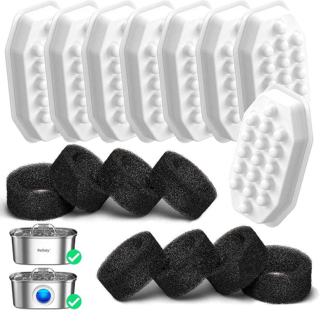 Rellaty Official Cat Water Fountain Filters Replacement & Pre-Filter