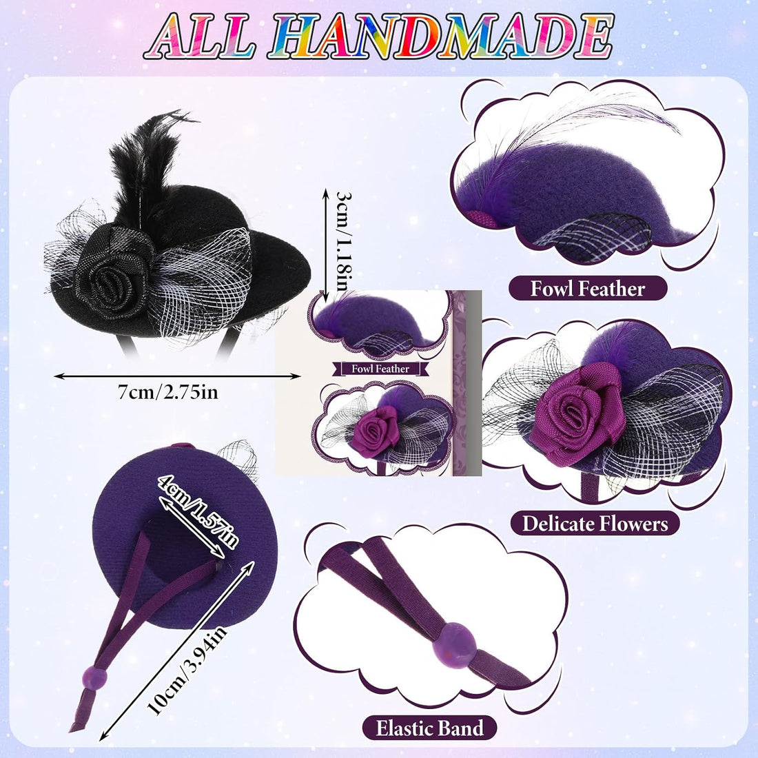 Shinylin 12 Pcs Chicken Clothes, Tutu Skirts and Hats