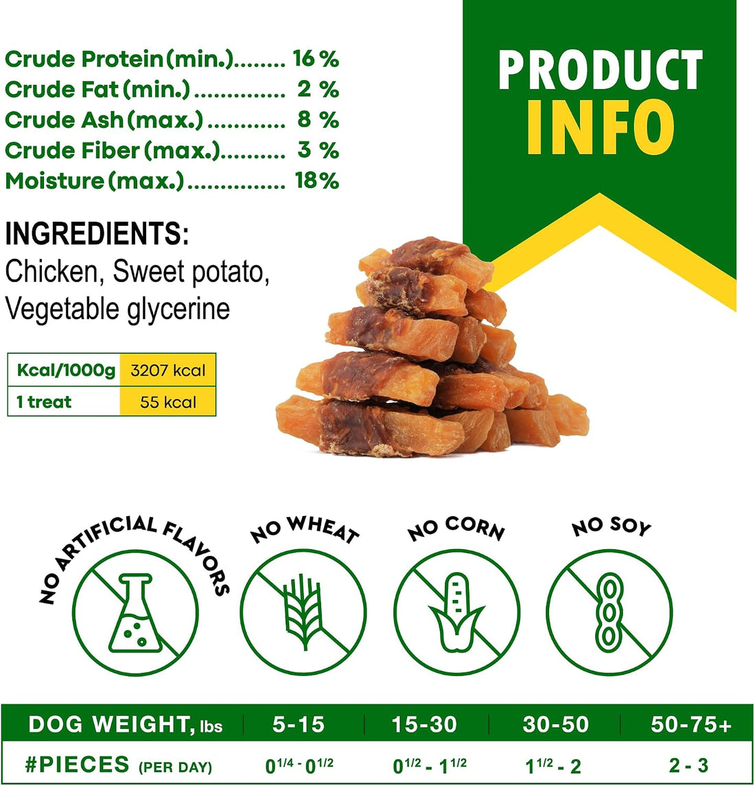 Beloved Pets Sweet Potato Dog Treats & Healthy Chicken Chews 10.6 Oz