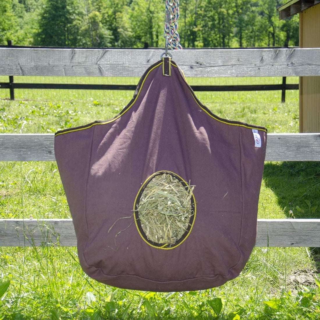Derby Originals Large 24 OZ Canvas Horse Hay Bag 2 Sided Combo Design