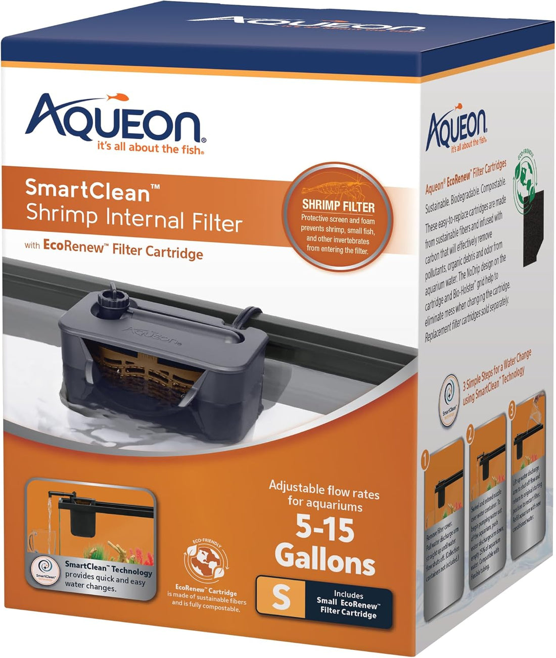 Aqueon QuietFlow Internal Filter with SmartClean Technology