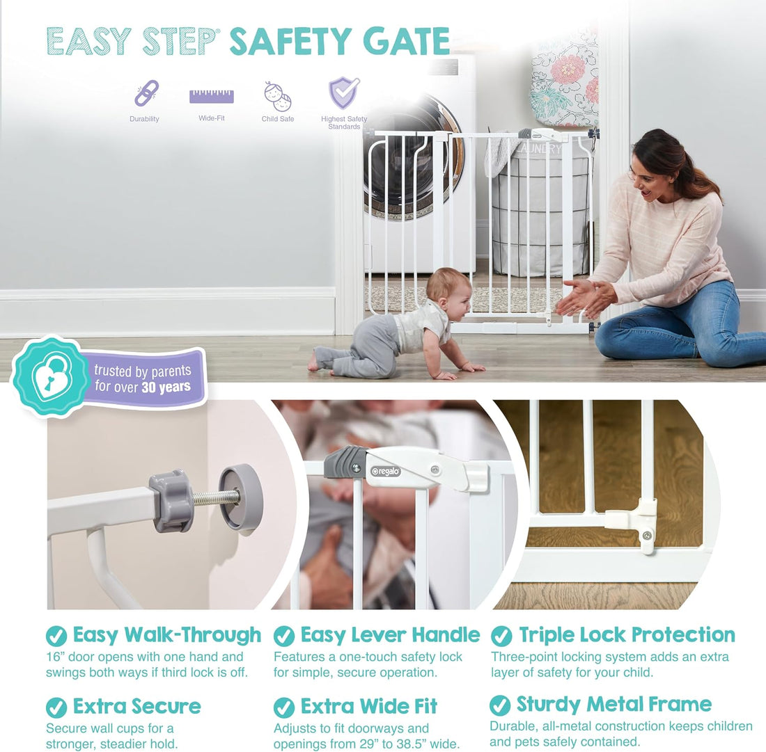 Regalo Safety 29-38.5" Baby Gate for Doorways & Bottom of Stairs