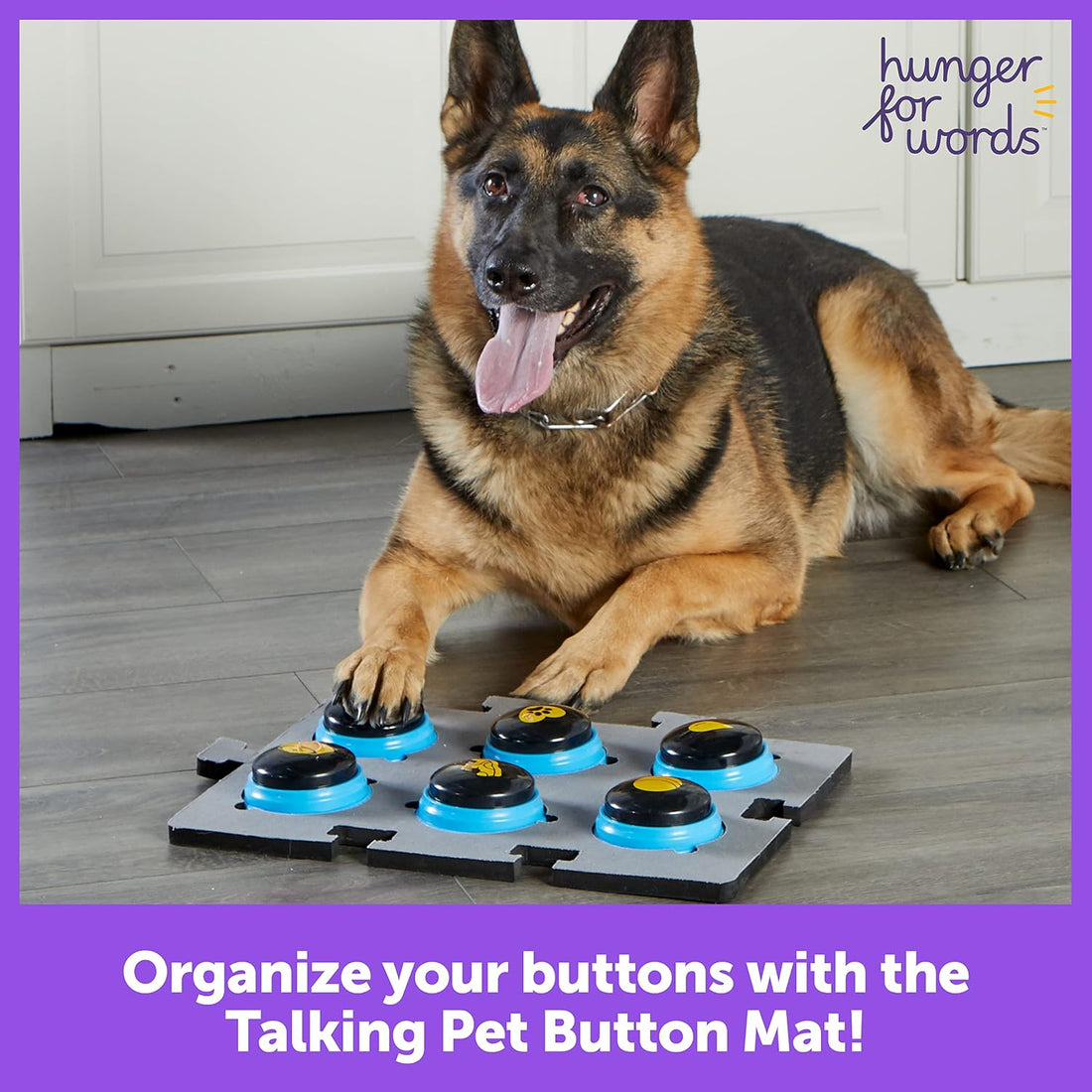 Hunger for Words Talking Pet Button Mat
