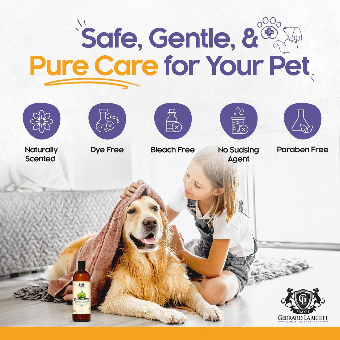 Dog Shampoo and Conditioner Energizing Grapefruit & Spearmint 16 Oz