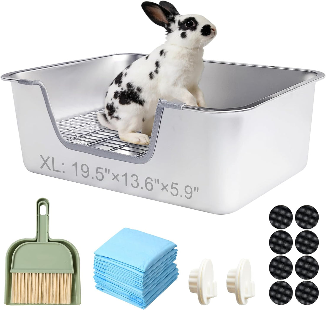 Stainless Steel Rabbit Sifting Litter Box