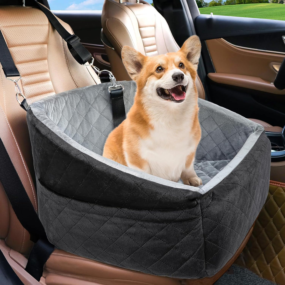 NEEZUKAR Dog Car Seat for Small Dogs,Detachable Washable Dog Booster