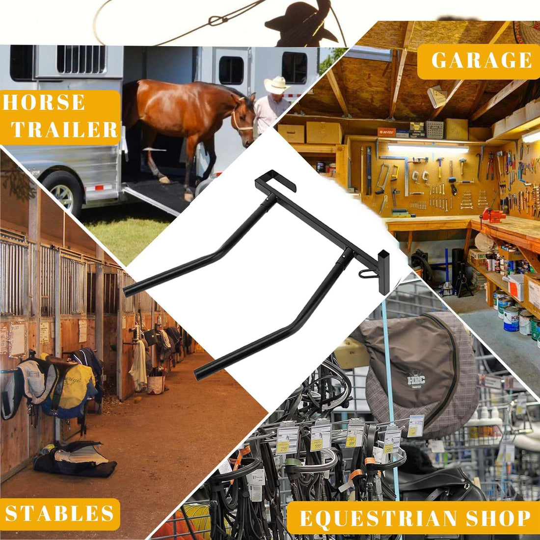 2 Pack Portable Saddle Rack,Heavy Duty Removable Saddle Rack Stand