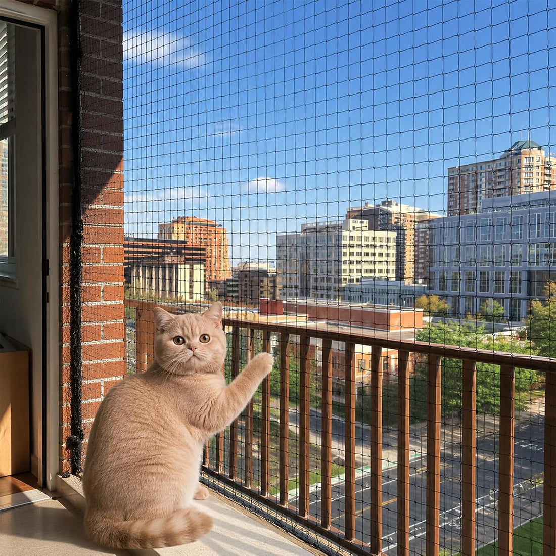 10X26FT Cat Netting Balcony Protection, Anti-Fall Safety Net for Pets