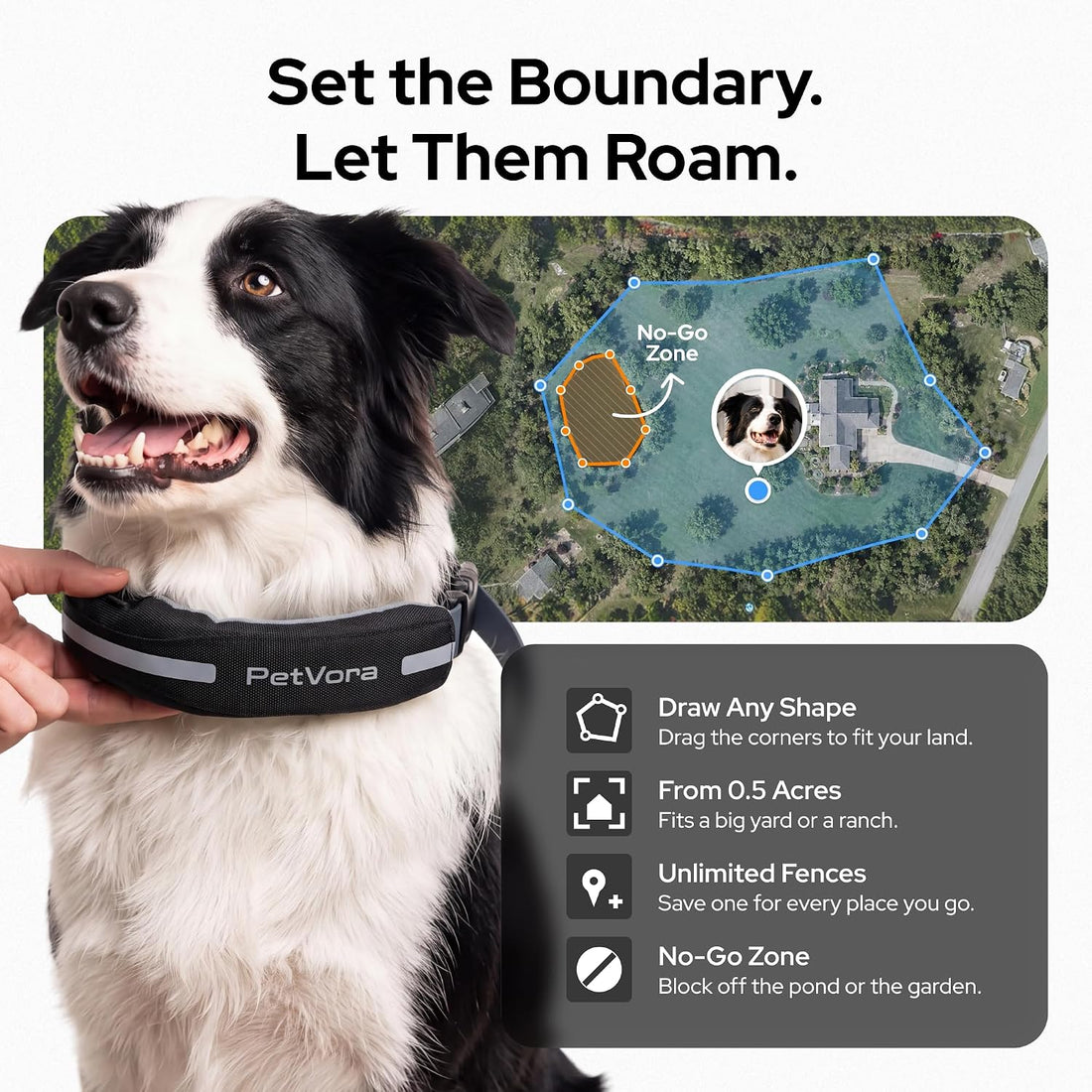 Smart Collar GPS Dog Collar, Real-Time Tracking & Escape Alerts