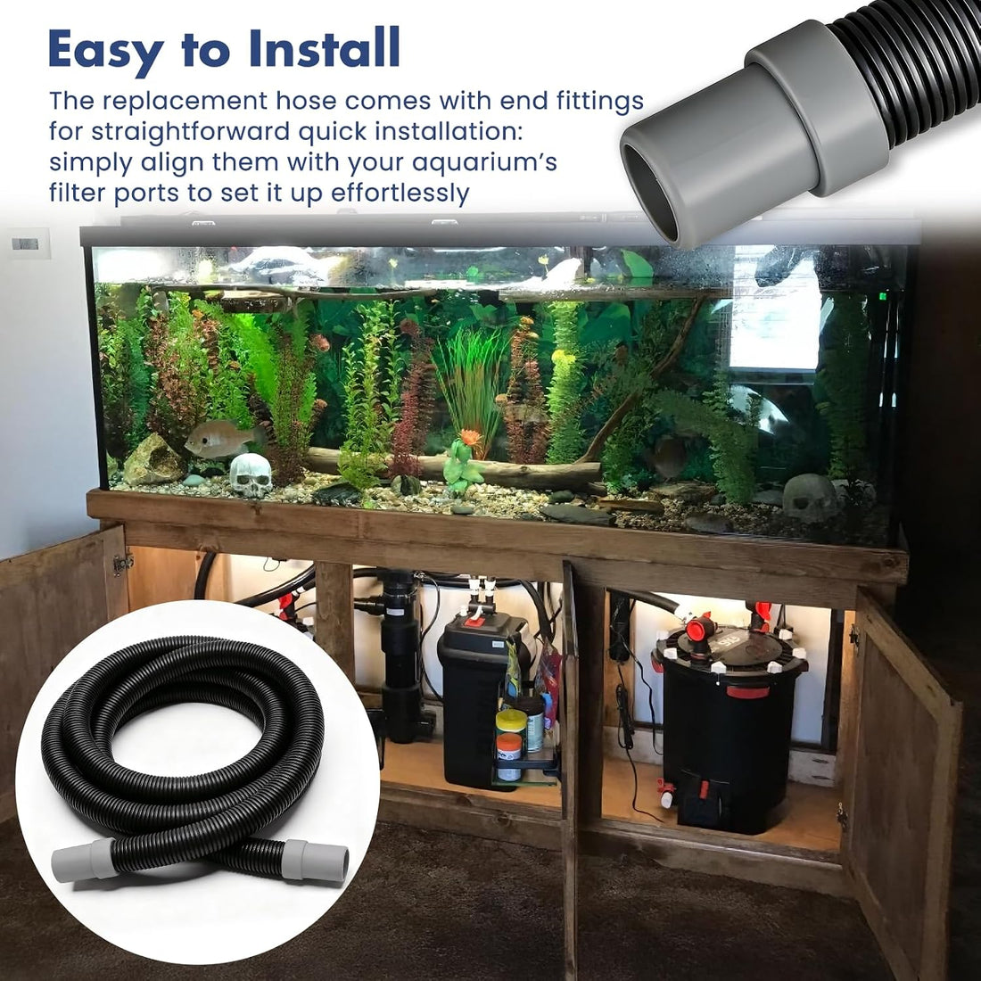 A20015 Ribbed Hosing, 9.8Ft Replacement Hose
