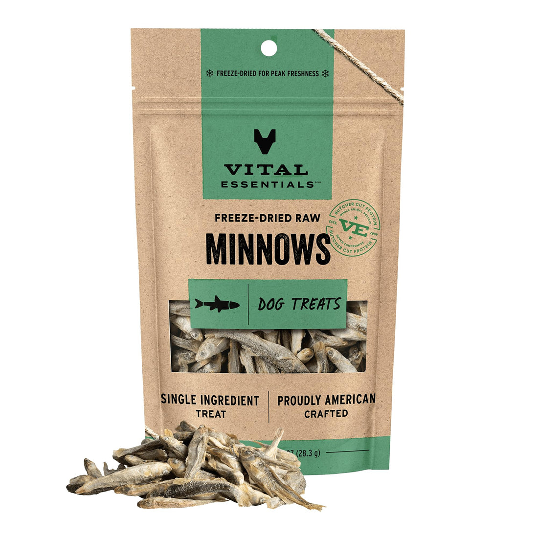 Vital Essentials Freeze Dried Minnows Dog Treats | Single Ingredient