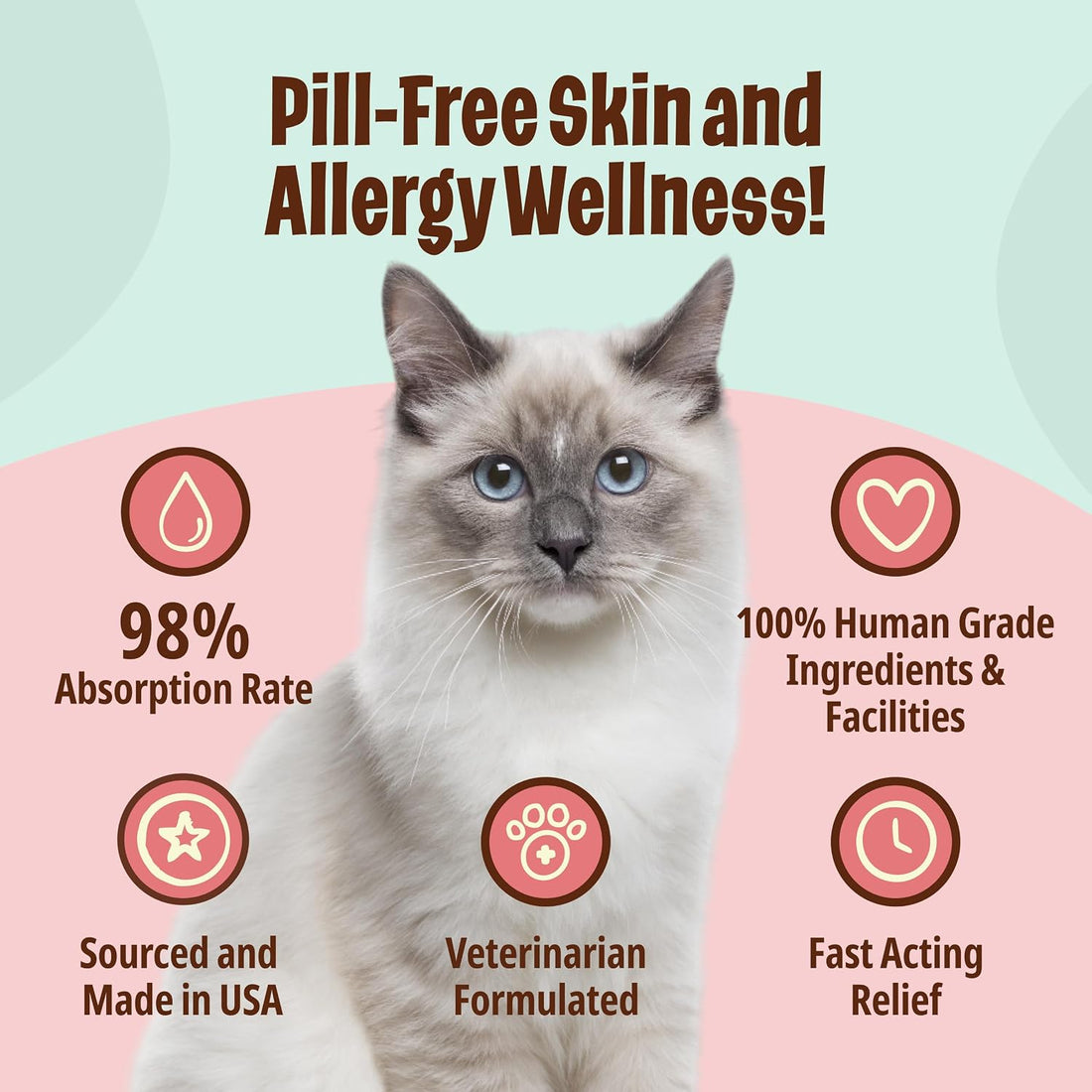 Licks Cat Skin & Allergy Support, Omega 3, Skin and Coat Support
