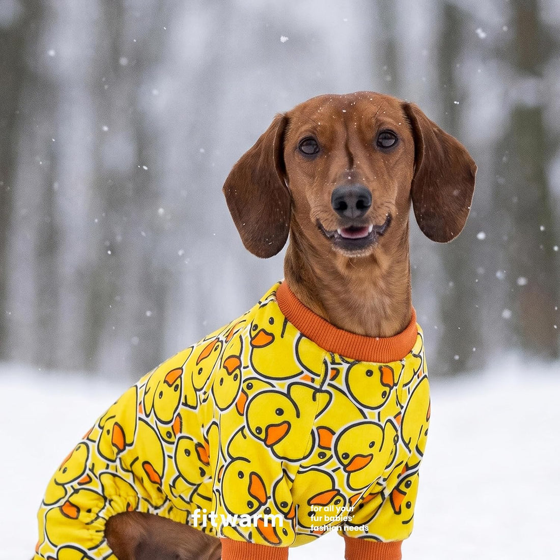 Fitwarm Funny Duck Dog Pajamas, Dog Winter Clothes for Small Dogs Girl