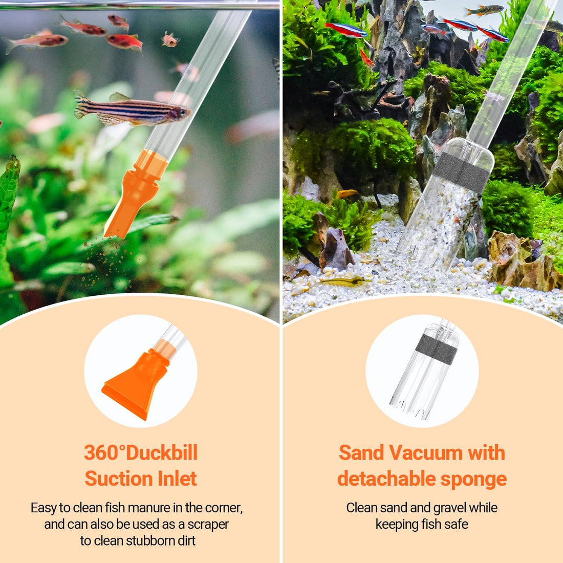 Yaubay 132GPH Manual Aquarium Gravel Cleaner