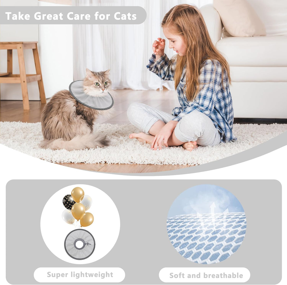 Seyezo Lightweight Cat Cone Collar Soft, Adjustable