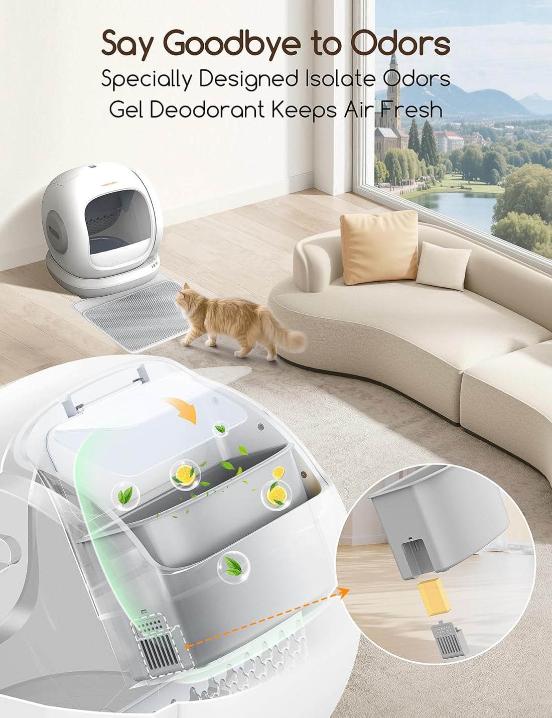 Meowant 75L Extra Large Automatic Litter Box Self Cleaning