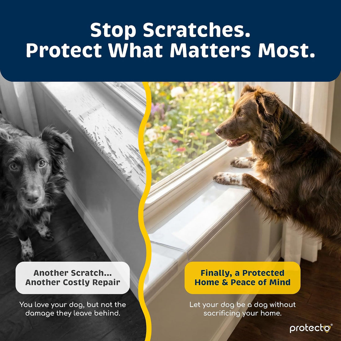 PROTECTO 2-Pack Window Sill Protector from Dogs & Cats, 35.5 x 5.1 in