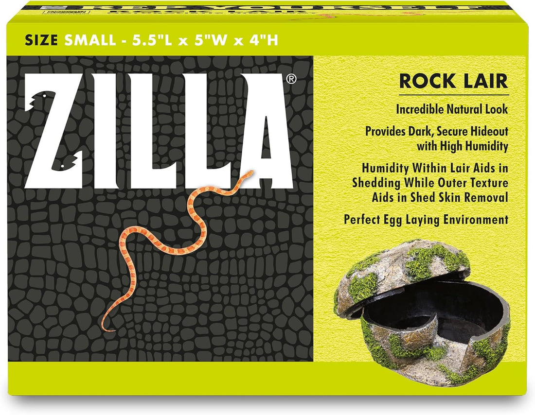 Zilla Rock Lair Naturalistic Hide for Snakes and Lizards, Medium