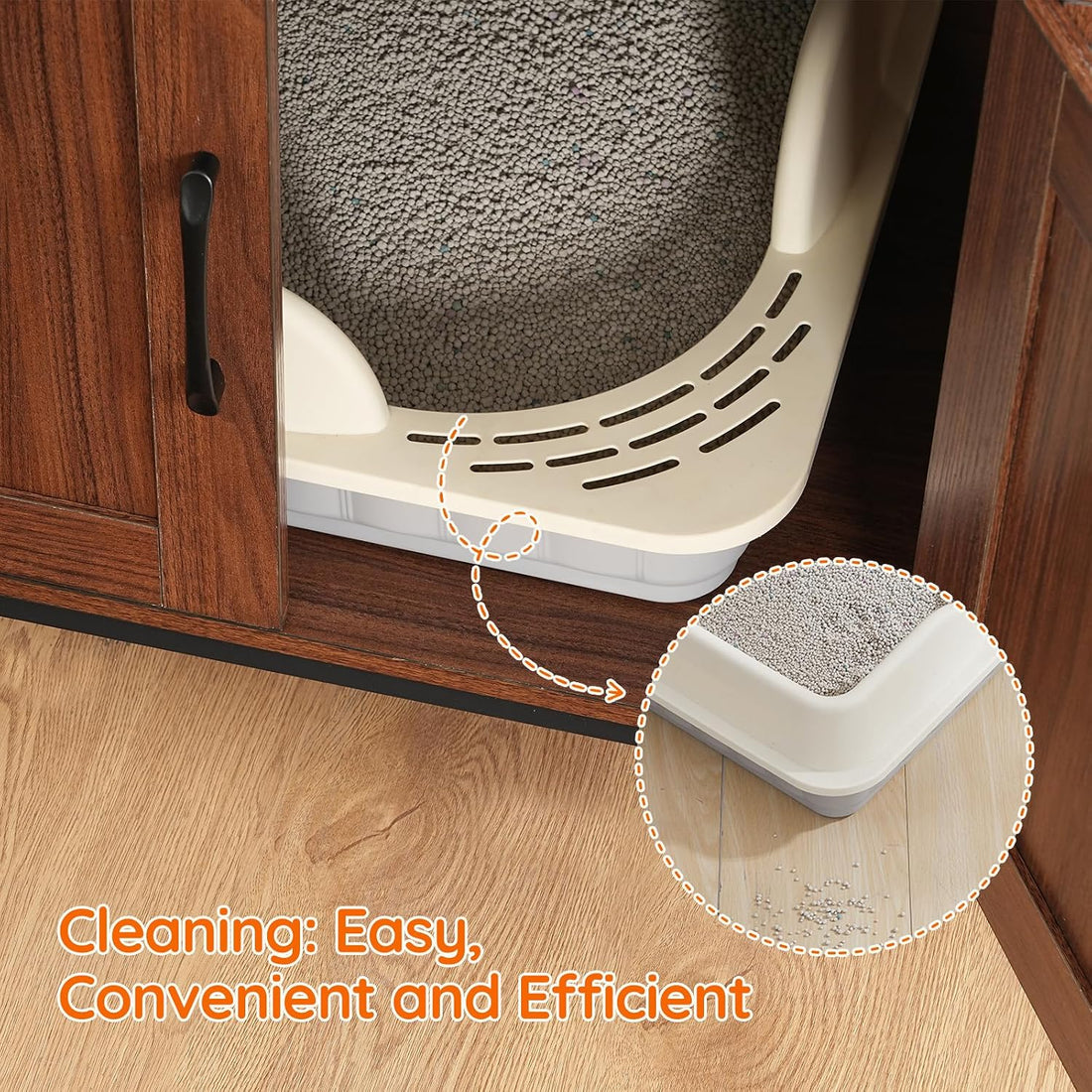 HOOBRO Litter Box Enclosure, Litter Box Furniture with Storage