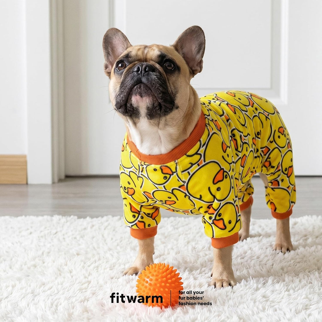Fitwarm Funny Duck Dog Pajamas, Dog Winter Clothes for Small Dogs Girl