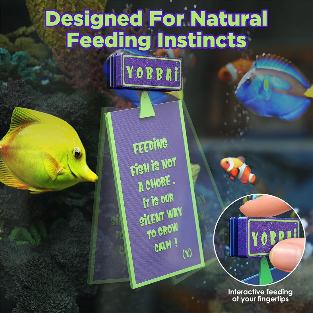 YOBBAI Magnetic Seaweed Feeder, Swinging Motion Nori Feeder