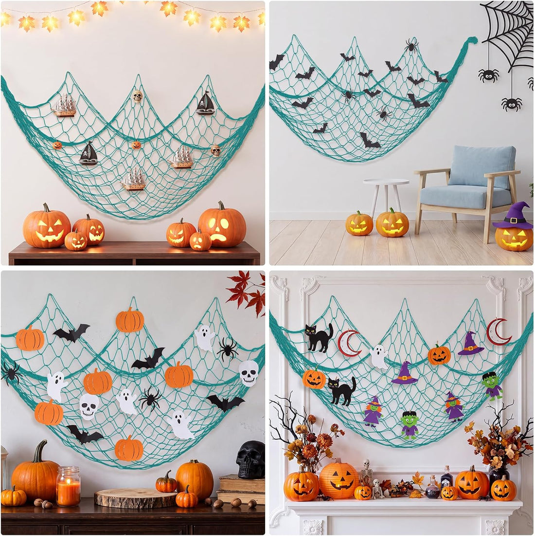 Fish Net Decor for Party Decorations, Aqua Decorative Net