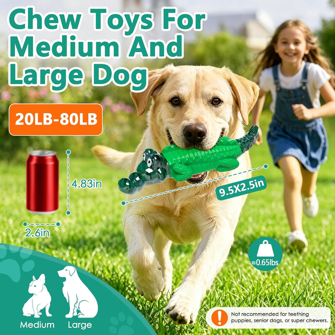 Fuufome Alligator Dog Toys for Aggressive Chewers,Medium Large Breed