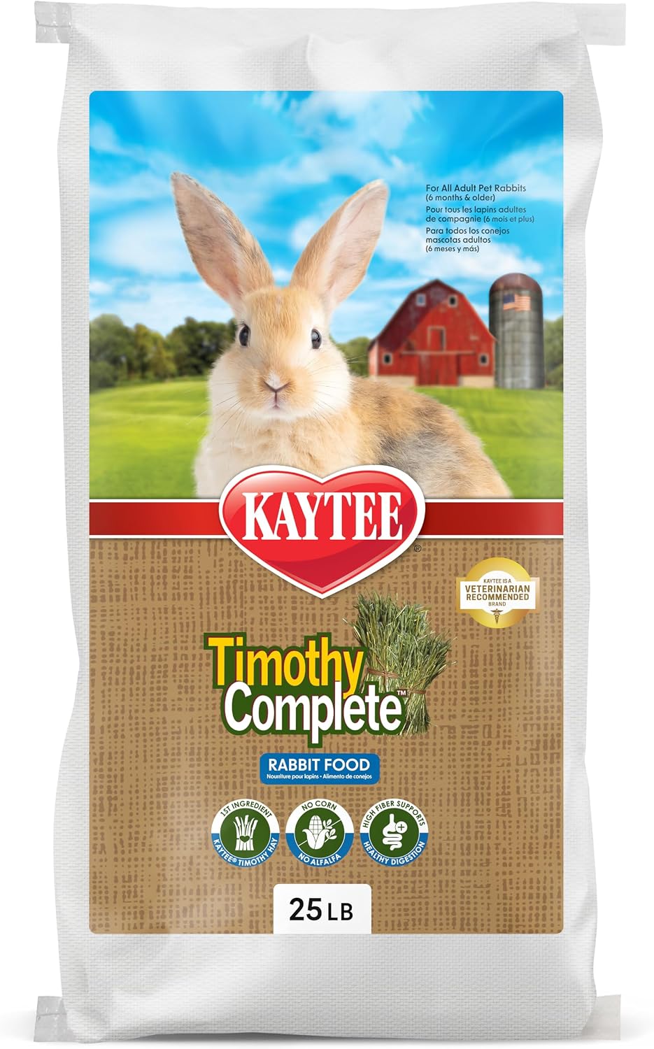 Kaytee Rabbit Food, Timothy Complete Rabbit Food Pellets, 9.5 Pounds