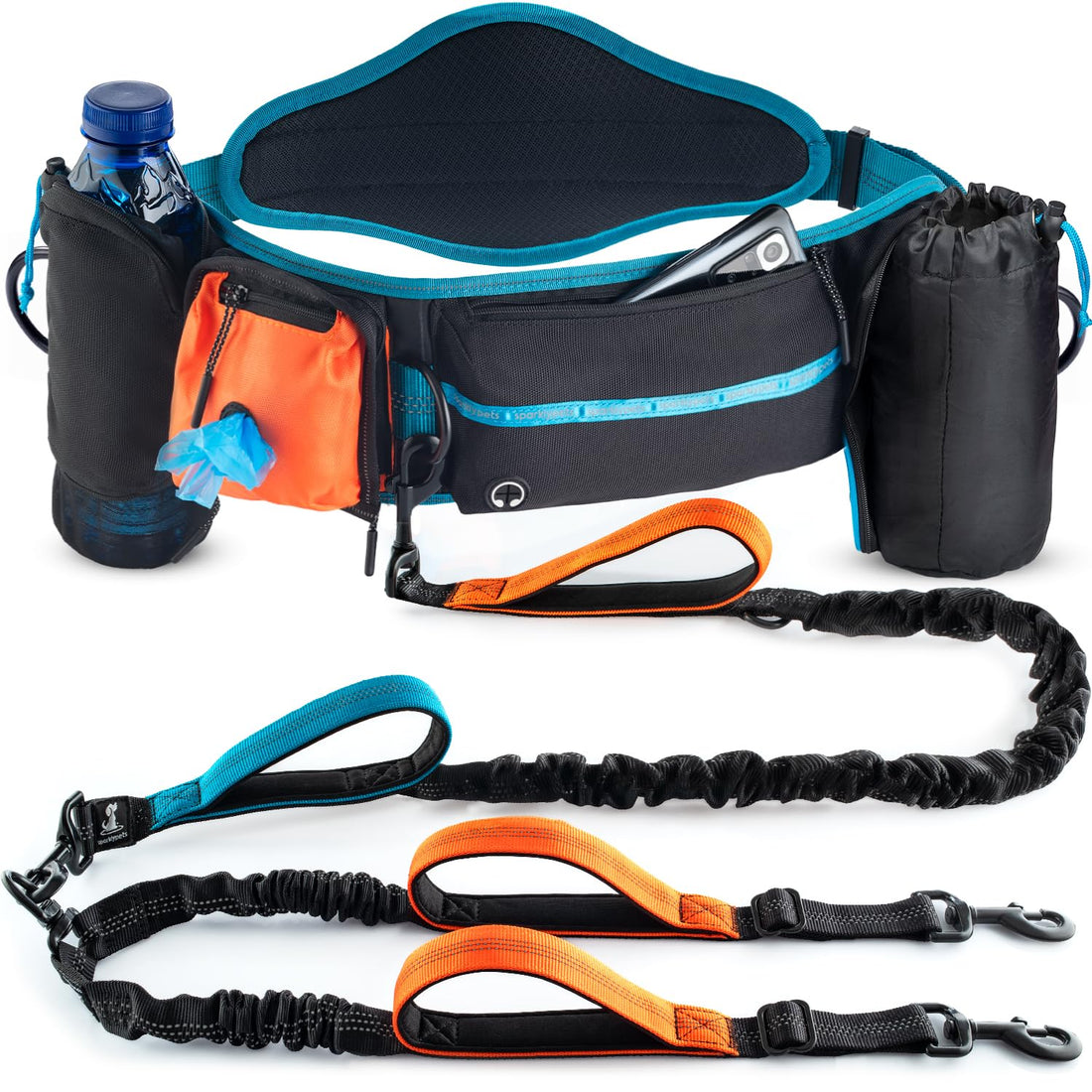SparklyPets Hands-Free Bungee Dog Leash