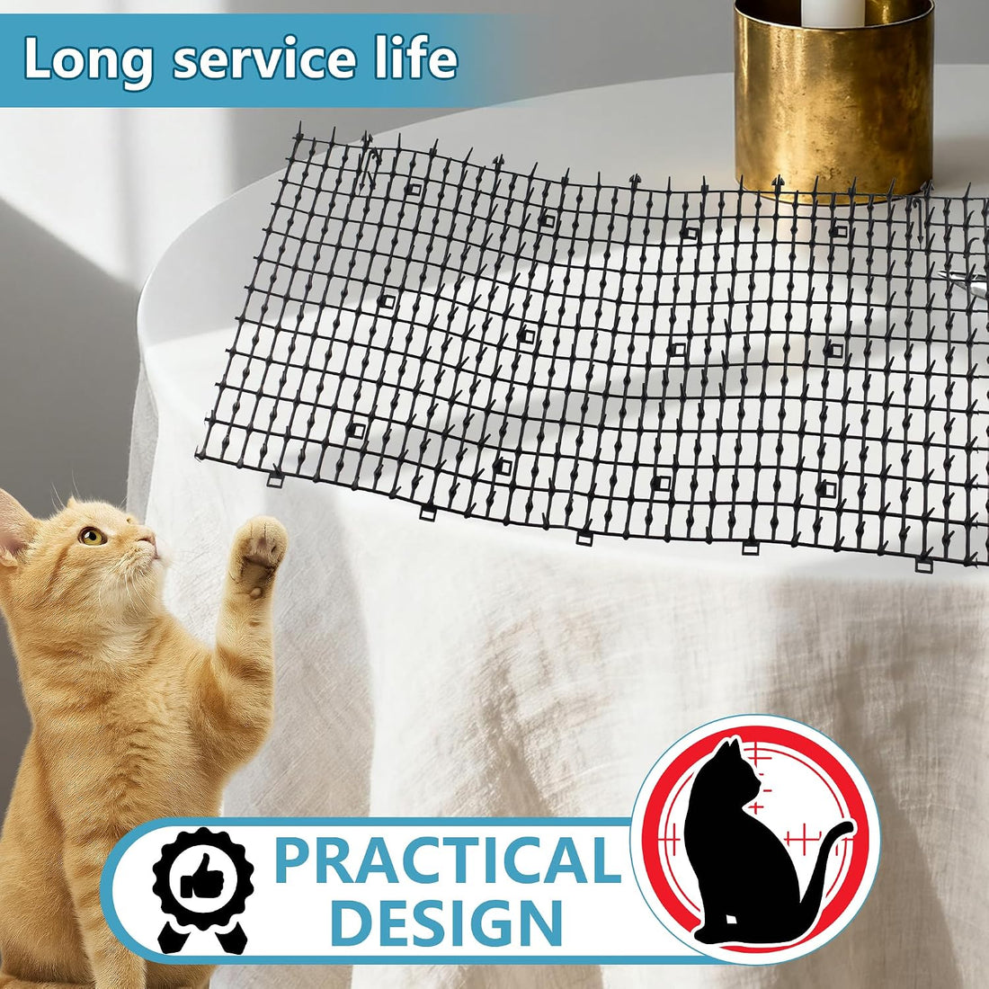 Cat Scat Mat with Spikes for Outdoor and Garden