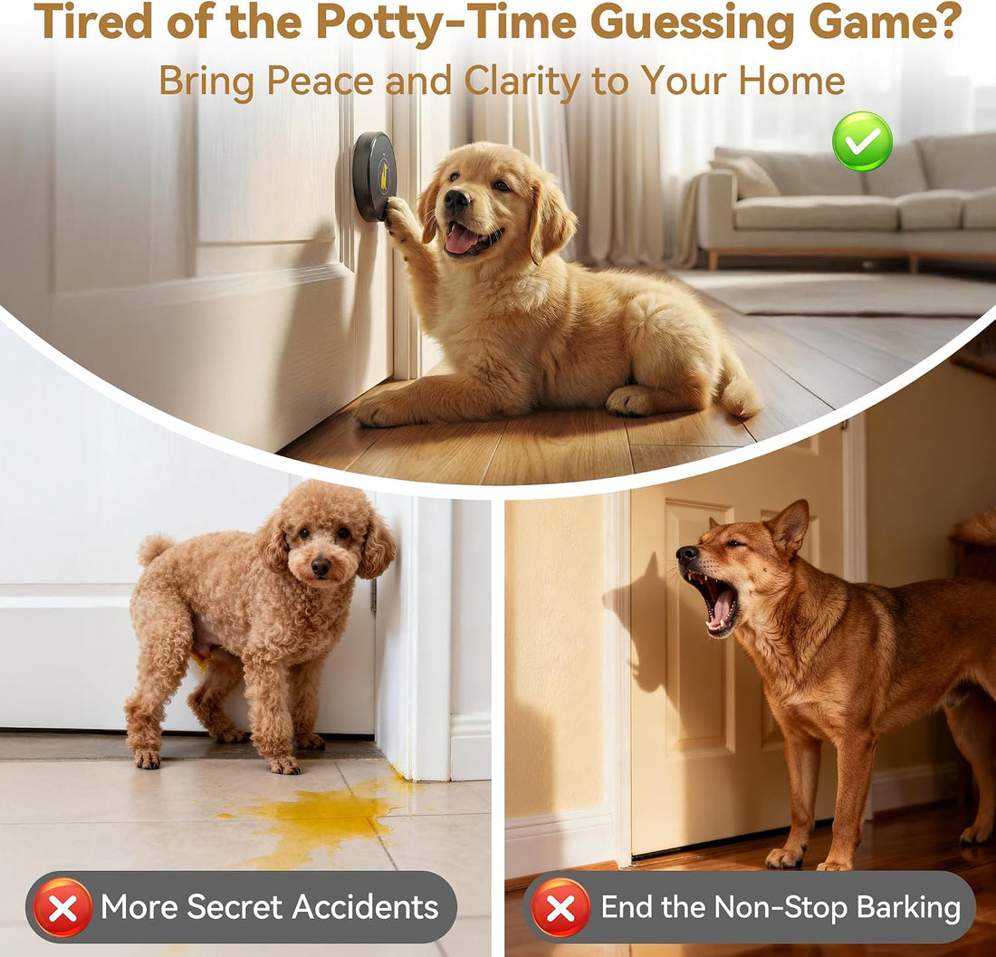 TECKNET Dog Door Bell, Dog Bells to Go Outside with 55 Melodies