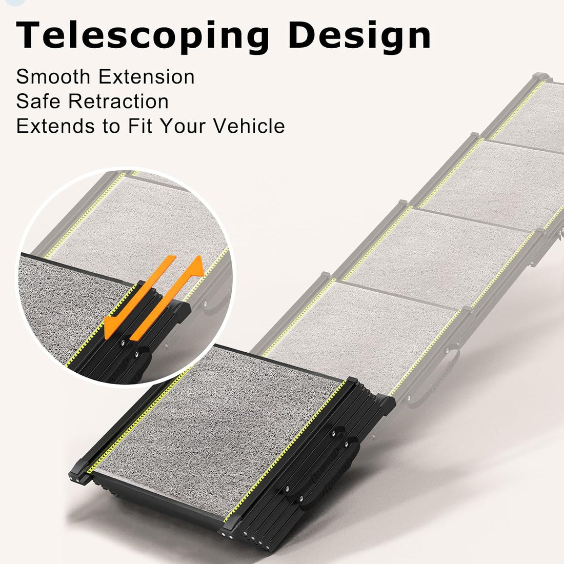 Dog Ramp for Car with Telescoping Design