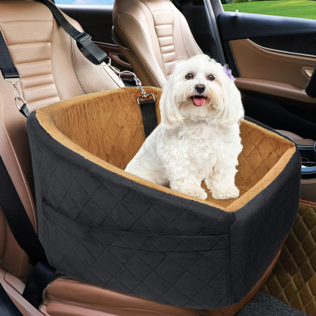 NEEZUKAR Dog Car Seat for Small Dogs,Detachable Washable Dog Booster