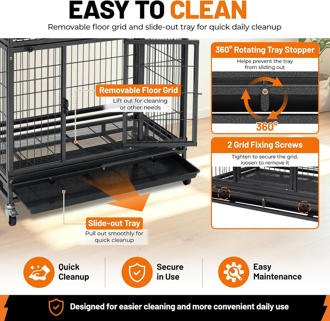 Homey Pet 31" Stackable Dog Crates